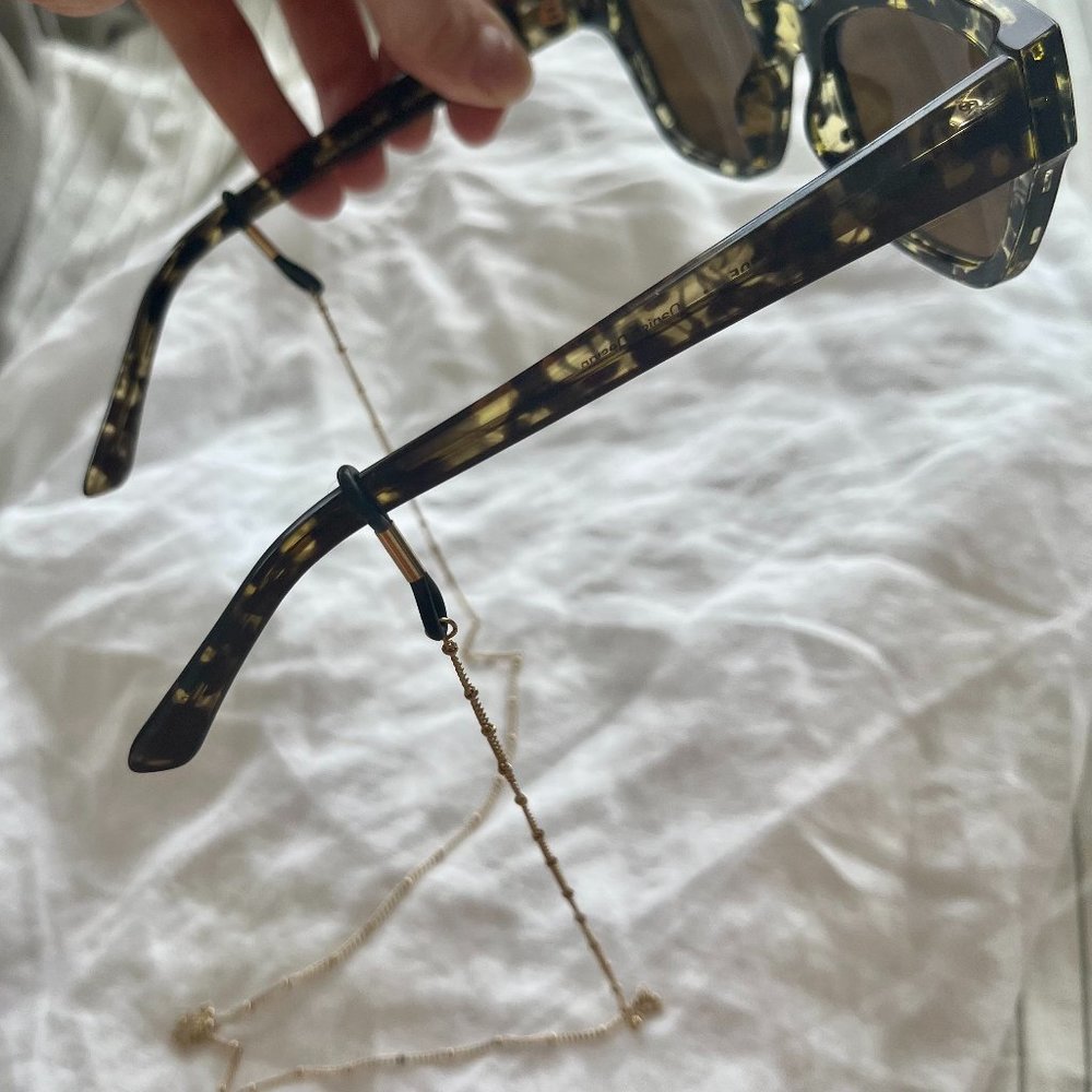 asos gold sunglasses chain